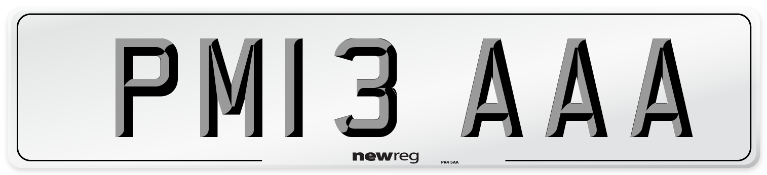 PM13 AAA Number Plate from New Reg